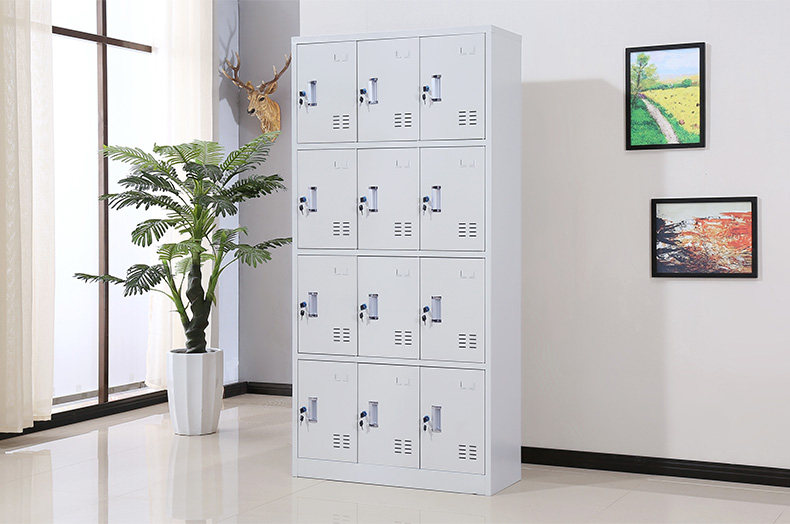 Sanhua staff cabinet Storage cabinet Multi-door cabinet lockable tin cabinet Shoe cabinet Twelve-door locker