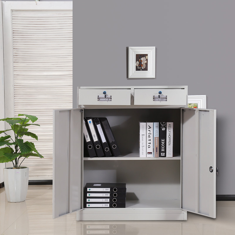 Triple Flower Office Cabinet Cabinet Information Cabinet Short Cabinet With Lock Financial File Cabinet Tin Cabinet Small Locker