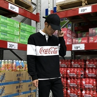 Ins super fire BF style brand couple Coca Cola in áo dài tay áo sơ mi POLO rộng rãi B2DB82167 ao polo