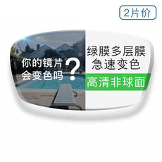Линзы для очков 变粉色镜片非球面防紫外线近视眼镜片可配度数渐变色变灰色镜片