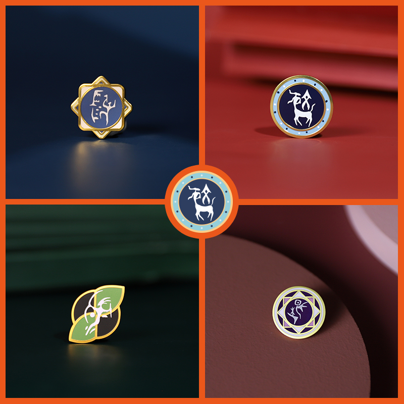 Hundreds of family names Chest Badge Metal Brooch Oriental Idiom Original Design 100 Matching Adorned Couples Gifts of Remembrance Day