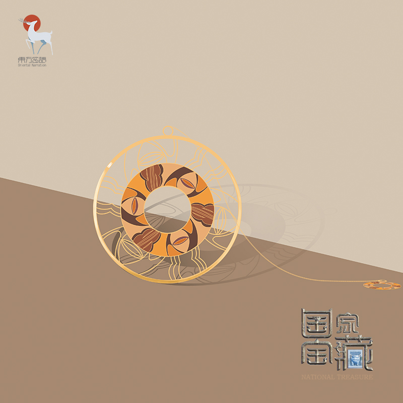 Oriental Secret Language Gansu Provincial Museum Head-shaped mouth-color pottery Bottle (Flame pupil Light)Metal Bookmark