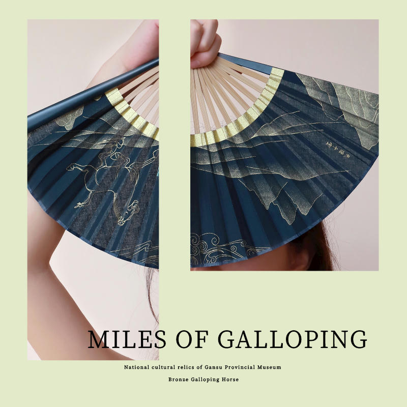 Oriental Mielic Gansu Provincial Museum of China Wind Ku Wind Breeze Fan fan Costume Accessories Gift