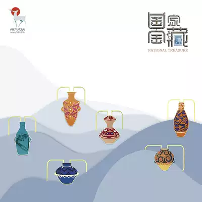 National Treasure Gansu Provincial Museum Head-shaped mouth-color Pottery Bottle( There is light in the beginning) Metal Bookmark