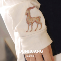 Oriental secret language x to the United States Dunhuang embroidery postcard pattern cloth embroidery cloth patch clothing stickers no trace