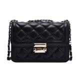 Сумка с ромбовидным узором, цепь, на цепочке, премиум класс