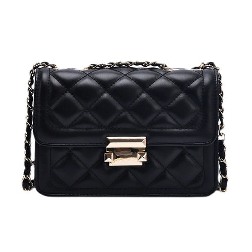 Сумка с ромбовидным узором, цепь, на цепочке, премиум класс