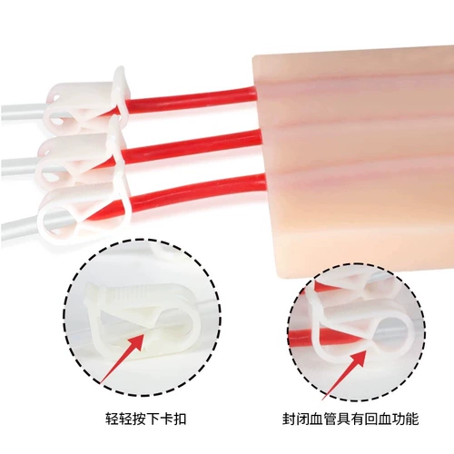 Моделирование кожи, рисунок крови, инъекции медсестер и инфузия иглы Инфузия кровь и модель практики крови венозное проколо