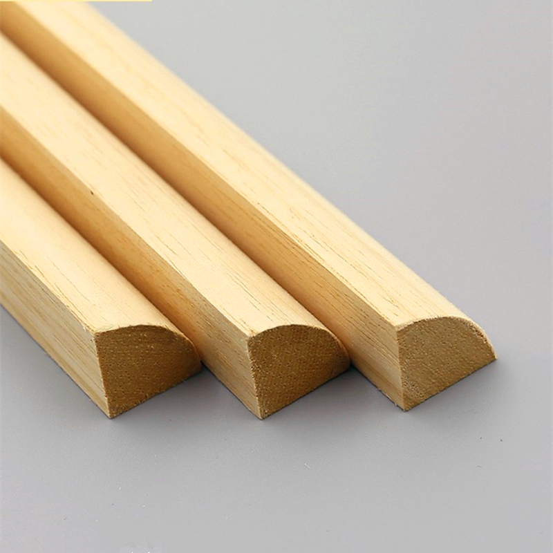Natural solid wood wood line white wood quarter arc line semicircle yin corner ceiling background wall decoration edge