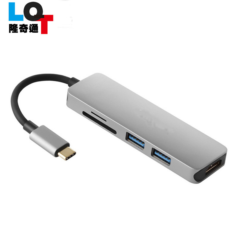 macbook USB-C usb3 1 type-c turns hdmi USB hub converter TF SD card reader