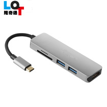 macbook USB-C usb3 1 type-c turns hdmi USB hub converter TF SD card reader