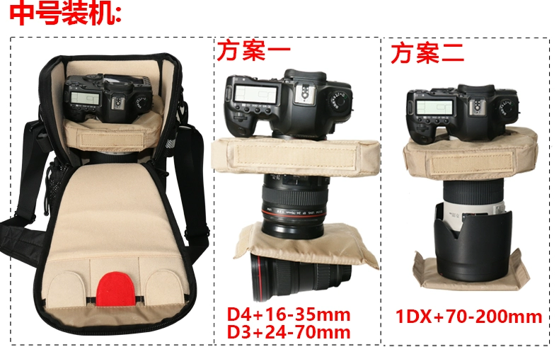 Bảo Luo ống kính 70-200 150-600 200-500 tele túi Nikon túi máy ảnh máy ảnh SLR vai đôi - Phụ kiện máy ảnh kỹ thuật số