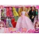 Shanmei Barbie Family Set Nam và Nữ Cặp đôi Bạn bè Công chúa Búp bê Trang trí đám cưới Đồ chơi cô gái - Búp bê / Phụ kiện