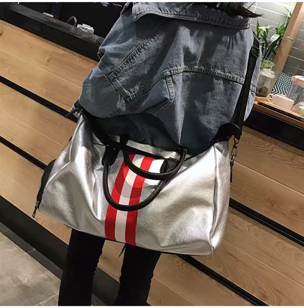 Túi du lịch Ribbon mới Túi thể dục công suất lớn Túi du lịch khoảng cách ngắn Túi du lịch Unisex - Túi du lịch túi mcm
