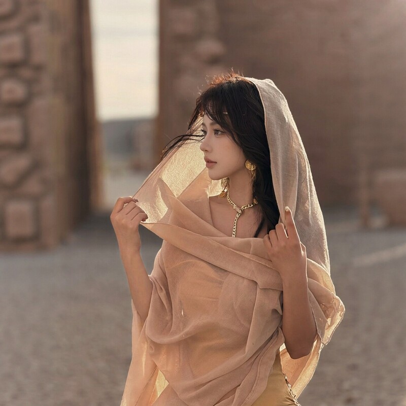 Northwestern Egyptian Desert Travel Photography Outfit Sun Protection Cotton and Linen Ethnic Style Scarf Women's Large Silk Scarf Headscarf Thin Shawl Northwestern Egyptian Desert Travel Photography Outfit Sun Protection Cotton and Linen Ethnic Style Scarf Women's Large Silk Scarf Headscarf Thin Shawl