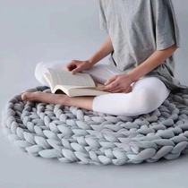 Round futon thick hand-woven Nordic thick tatami bay window floor cushion cushion meditation