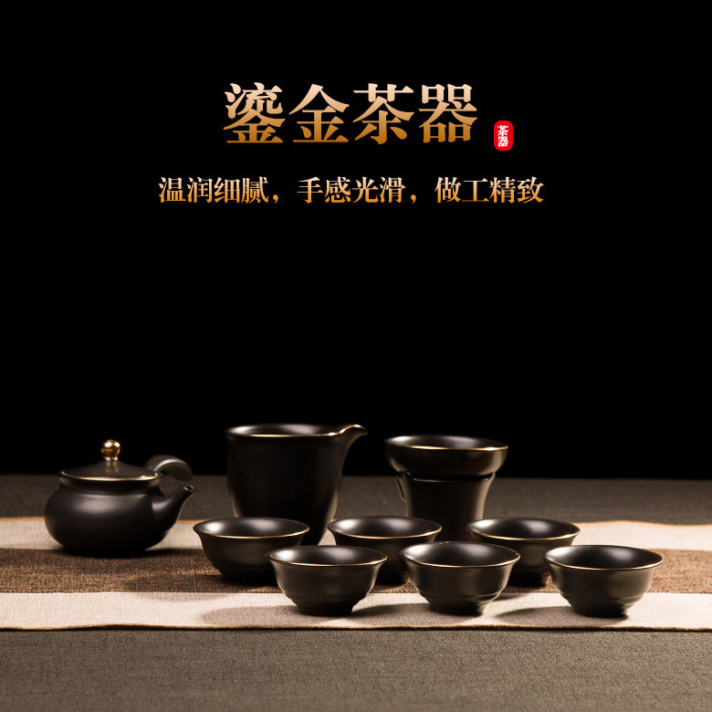 White Gold Purple Sand Tea Set Group High End Home Office Brief Bubble Teapot Tea Cup Whole Set Tea Aisle Accessories Gift Box