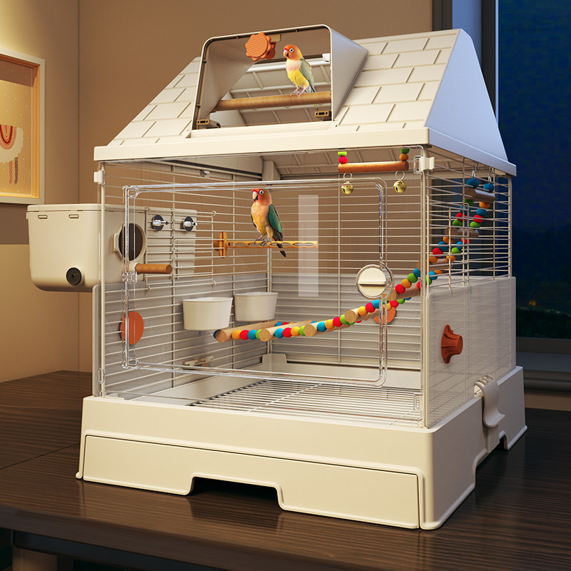 鸟笼子豪华别墅鹦鹉专用新型防溅珍珠玄凤虎皮牡丹小太阳家用大号