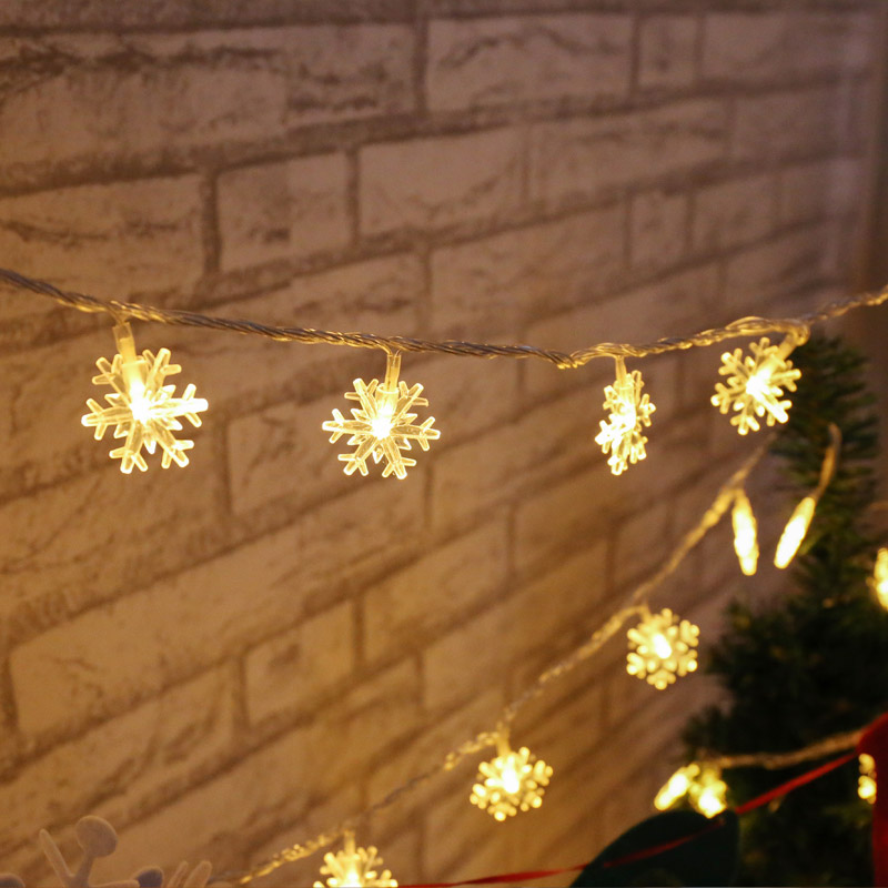 Small Snowflake Colored Lights Flashing Lights String Lights Full Sky Stars Light Bedrooms Room Arrangement Atmosphere Lights Christmas Tree Decoration Hanging Lights 