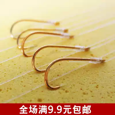 Tied fishing line Fishing hook set Finished product Full set of sub-line double hook table fishing line set Gold sleeve thornless red sleeve fishing