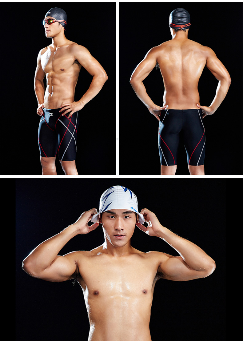 Quần bơi nam Li Ning quần boxer nam năm điểm quần bơi thời trang Quần áo nhanh khô chuyên nghiệp nam size lớn tắm nước nóng phù hợp với đồ bơi quần tắm biển nam