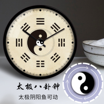 Tai Chi gossip silent wall clock Meridian flow injection living room Chinese acupuncture Foot massage Chinese medicine Massage health watch