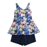 Огромная волна горячая волна купальники Женщины Большой размер консервативный плоский плоский, покрытие живота и истончения, собранный купальный купальник самка 82514