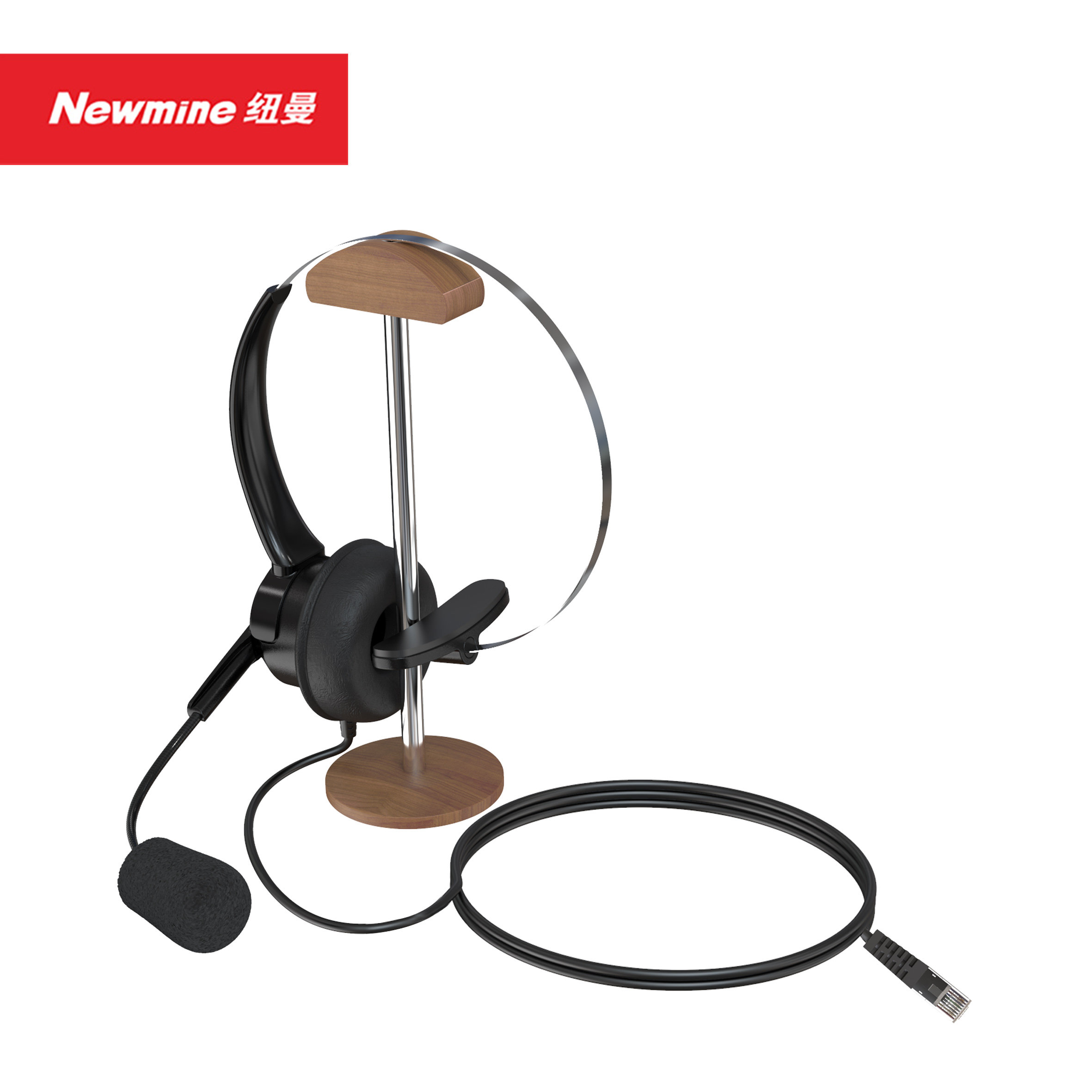 Newman NM - HW900 Head - mounted Headset Crystal Head plug Single - ear headphone Telephone Support Center dedicated