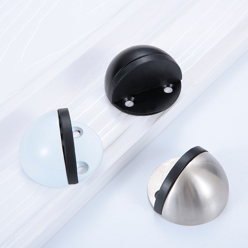 Non-perforated door suction stainless steel rubber silent buffer door bumper glass door Anti-collision anti-theft door blocking door block floor suction