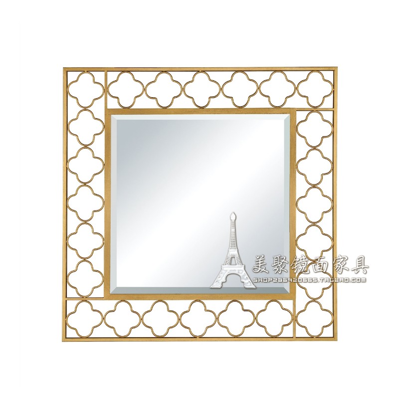 Chinese pastoral style dining table mirror soft decoration home decoration mirror square fashion creative porch mirror custom mirror