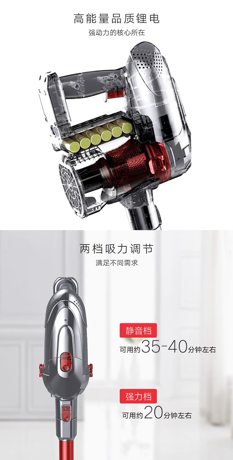 Thư không dây Máy hút bụi gia đình cầm tay mạnh mẽ Pin lithium năng lượng nhỏ Xe sạc không dây - Máy hút bụi hút bụi mini