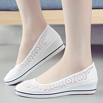 Work-in-work shoes female nurses shoes Summer sandals Career temperament flat bottom comfort Stand with untiring shoes