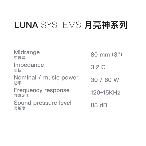 意大利TEC 月亮神 LN6.2套装喇叭