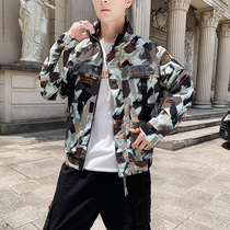 2019 new jacket summer mens jacket Korean version of the trend loose and wild casual handsome high school student camouflage