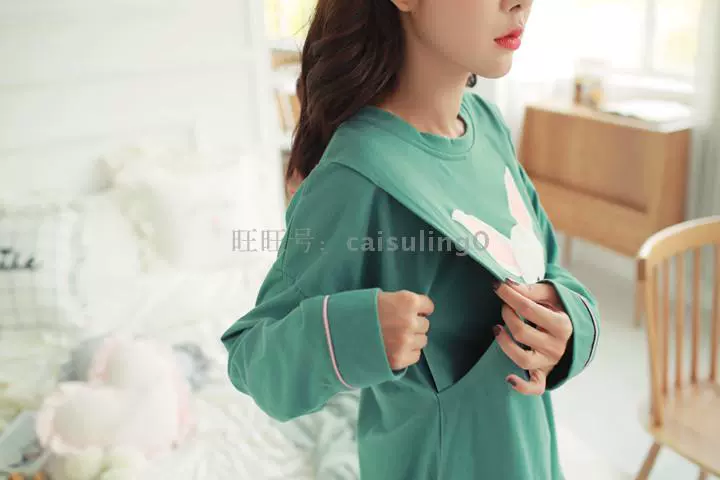 Bộ đồ ngủ dài tay cotton cho bố mẹ và bé thỏ dễ thương cho bé trai và bé gái