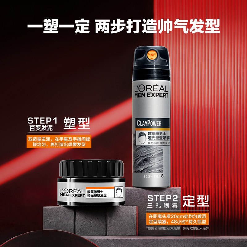 Paris Leja Haired Clay Hair Wax Sizing Spray Men Styled Natural Fluffy Matt Clear Scent Persistent Hair Styling