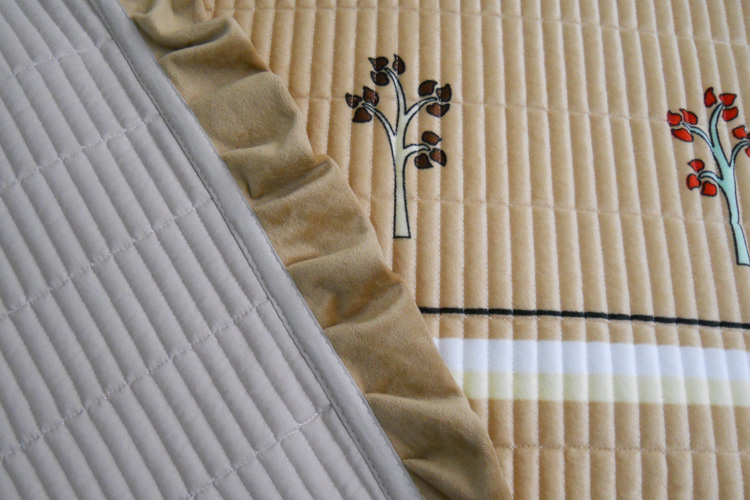 Pha lê giường bìa quilting dày bề mặt cashmere ấm duy nhất mảnh Coral flannel chăn tatami mat AB - Trải giường ga giường cưới