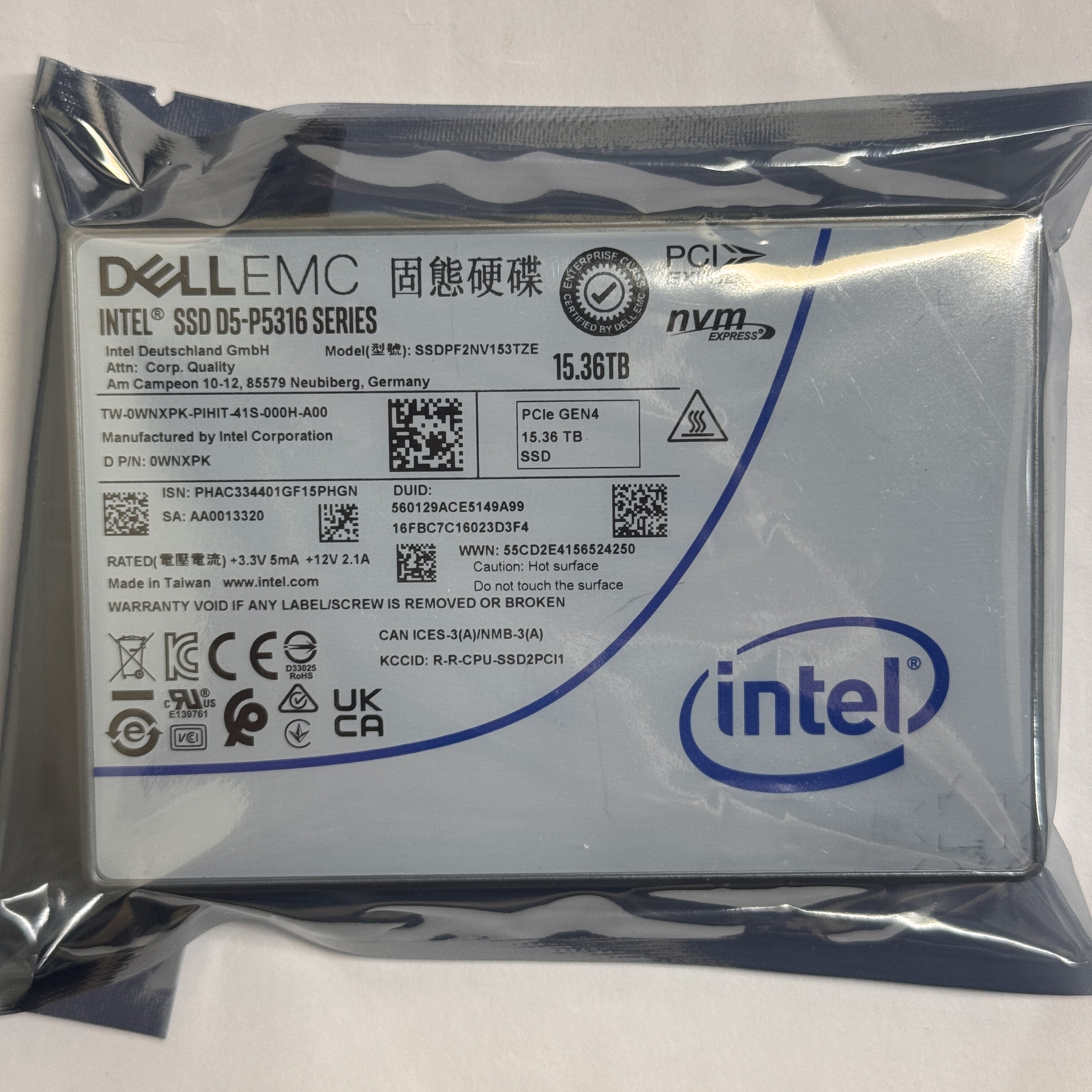 Western Digital/WD SN650 15,36Т 7,68 т U.3 PCIE4.0 NVME U2 объемом 15,36 Тбайт.2 Изображение 1