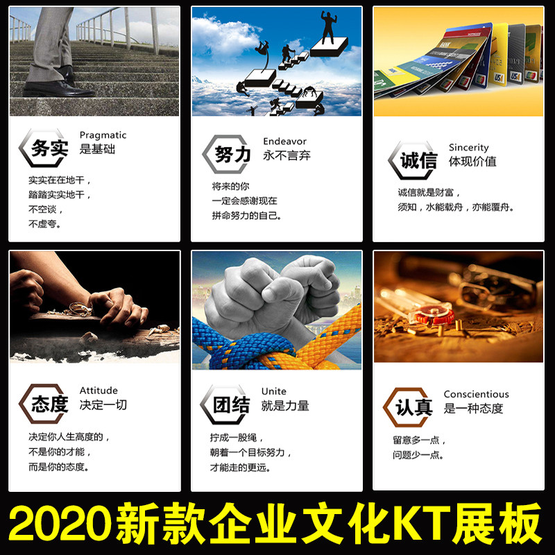 Corporate Culture Hang Painting Office Company Inspiring Signs Room Kt Board Foam Board Wall Background Decoration Painting