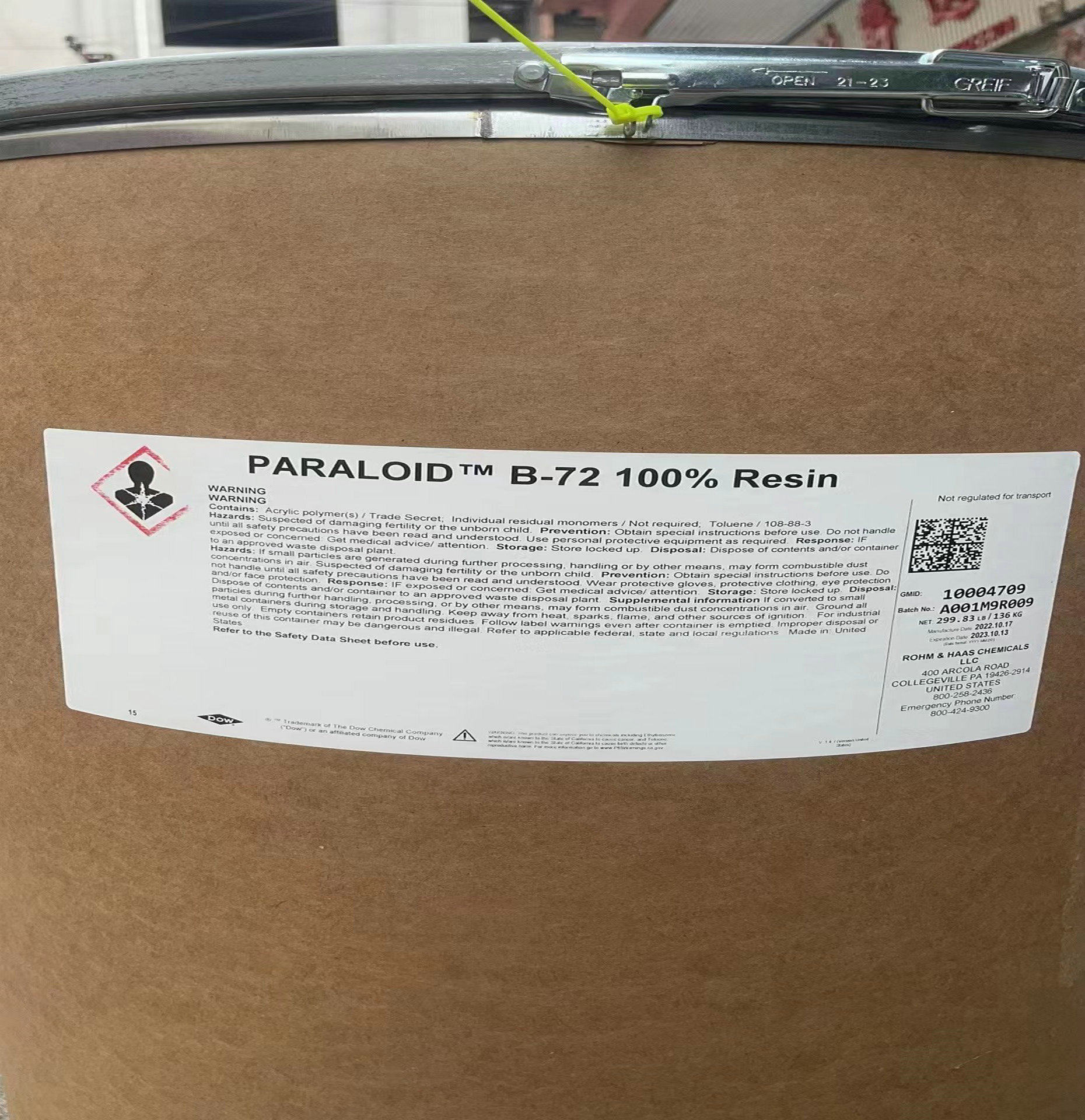 出售 美国陶氏 Paraloid B-72  B-82热塑性丙烯酸树脂 古文画修复