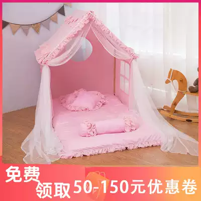 Children's tent game house girl cotton and hemp indoor children's paradise Princess baby play house wine toy Bed artifact