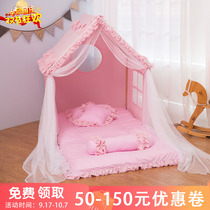 Childrens tent game house girl cotton and linen indoor childrens playground Princess baby house toy bed artifact
