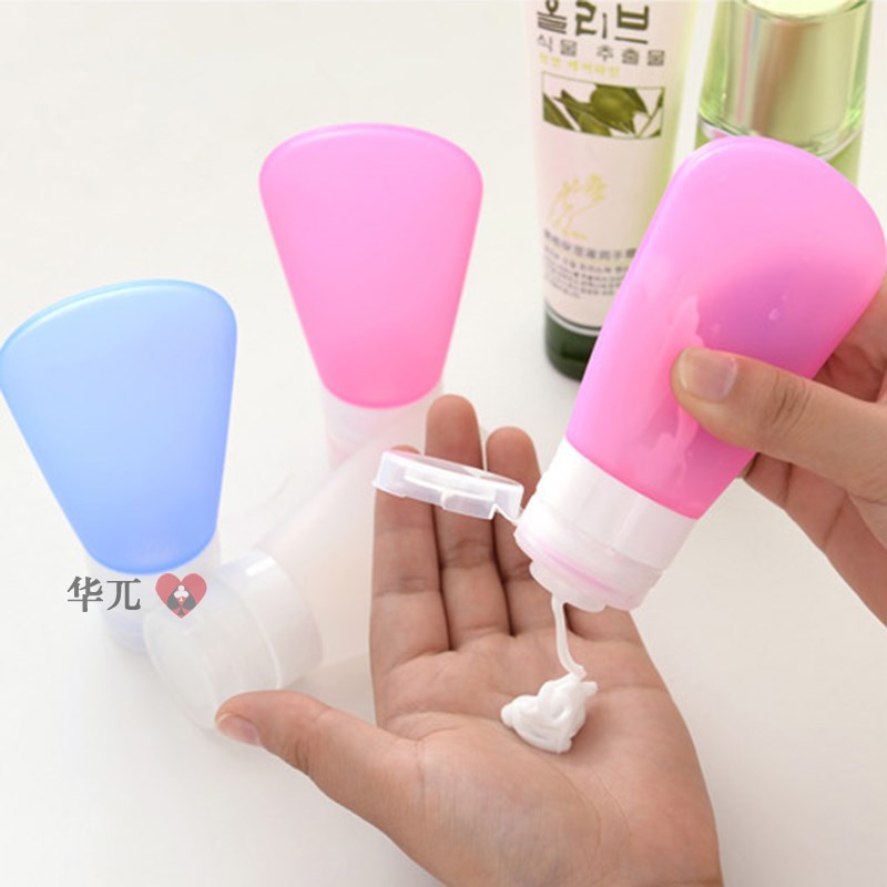 Travel silicone travel portable empty bottles can be on board the aircraft cosmetics trial package bottle set press emulsion sub-bottle