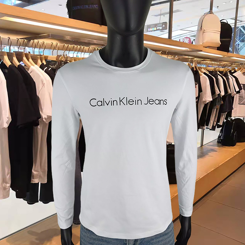 {Ole Selection Ck Long Sleeve T-Shirt Unisex 2025 Autumn/Winter Round Neck Versatile Comfortable Trendy Top Base Shirt}