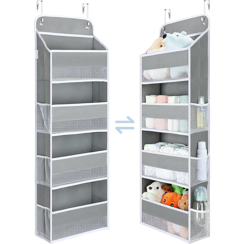Clothes Storage Hanging Bag Behind the Door, Dormitory Wall Hanging Storage Pouch, Bathroom Wall-Mounted Organizer, Diaper Organizer Rack