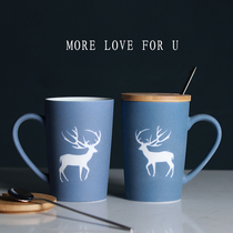 Baoli fish couple cup Ceramic cup mug (custom couple series)Jingdezhen carved porcelain