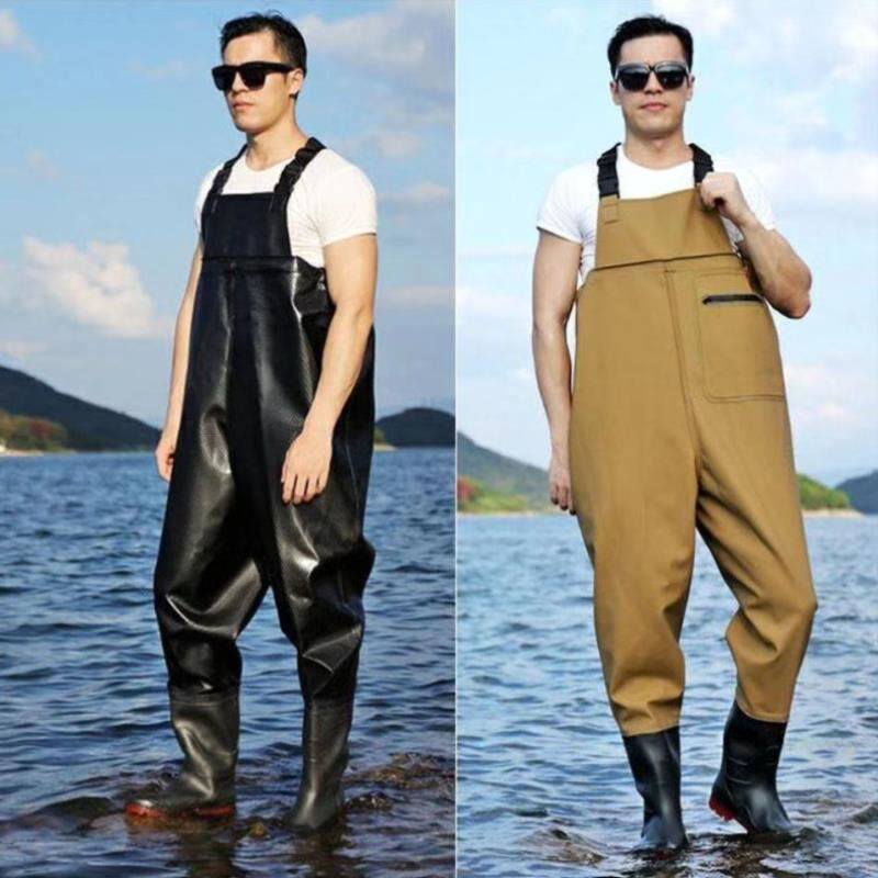 Water pants half body thickened wear-resistant water pant fishing full body jumpsuit fishing pants men's rain pants men's rubber pant pants