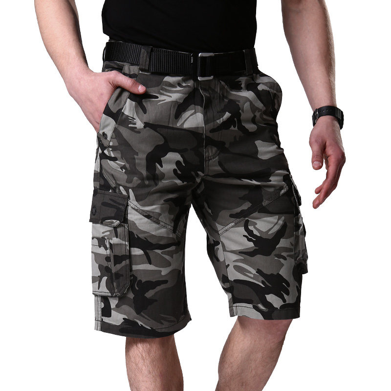 CQB players Born to be camouflan shorts for men sports Outdoor Army fans fighting 50% pants 50% Pants Casual Pants Men Summer