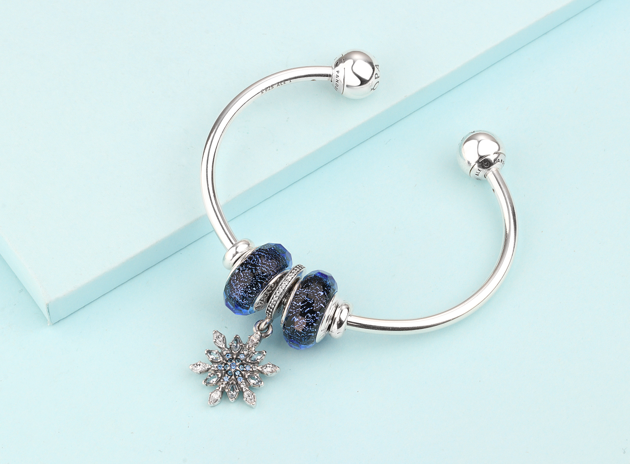 Chính hãng Pandora Pandora LOGO Vòng khóa mở Vòng đeo tay nữ 925 Sterling Silver Base Bracelet Nữ 596477 vòng tay pandora pnj