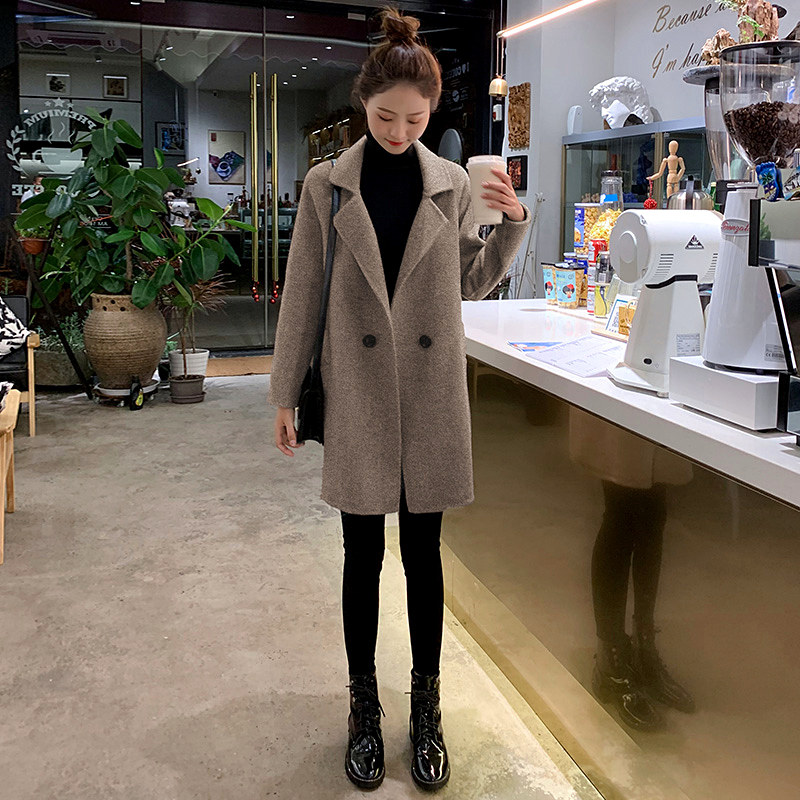 Gu Seng7 GUQIQI Mao suit coat girl thickened fashion thin casual coat woman in long mode